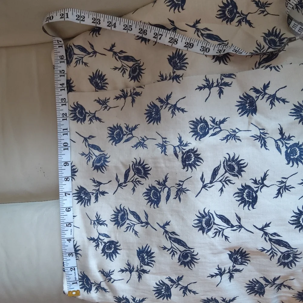 Tory Burch blue cream floral skirt